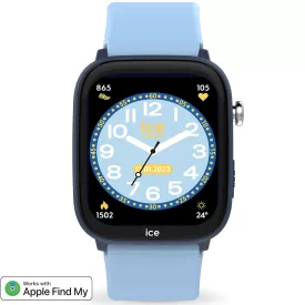 Ice Watch Smart Junior 3.0 Light Blue orologio per bambini 35mm 024548, quadrante nero, cinturino in silicone blu