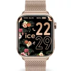 Ice Watch Smart 2.0 smartwatch da donna 38mm 024562, quadrante nero, cinturino in acciaio inossidabile oro rosa