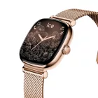 Ice Watch Smart SQ 2.0 square 1.70 smartwatch da donna 025233, quadrante nero, cinturino in acciaio inossidabile oro rosa