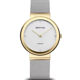 Bering Classic orologio da donna 10135-010, quadrante argento, cinturino in acciaio inossidabile argento