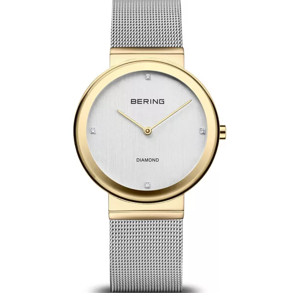 Bering Classic orologio da donna 10135-010, quadrante argento, cinturino in acciaio inossidabile argento
