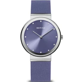 Bering Classic orologio da donna 10135-908, quadrante viola, cinturino in acciaio inossidabile viola