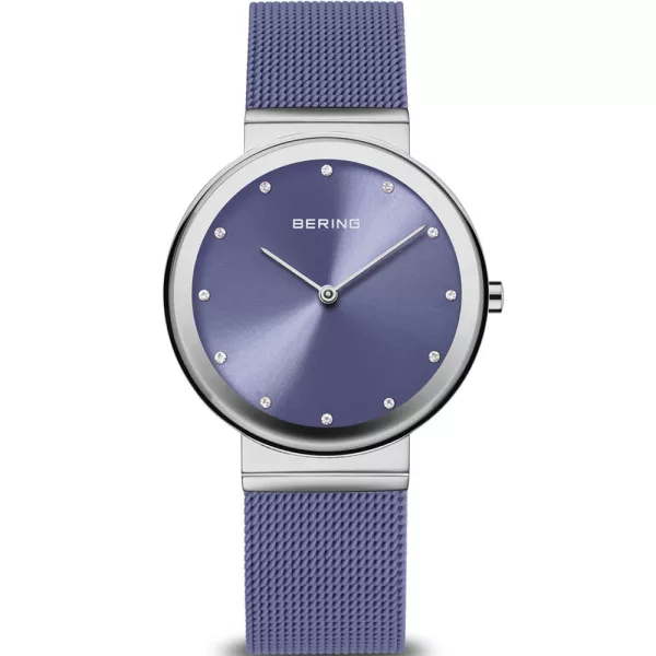 Bering Classic orologio da donna 10135-908, quadrante viola, cinturino in acciaio inossidabile viola