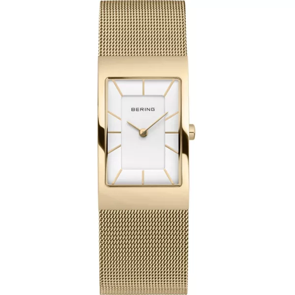 Bering Classic orologio da donna 10222-331-S, quadrante bianco, cinturino in acciaio inossidabile oro