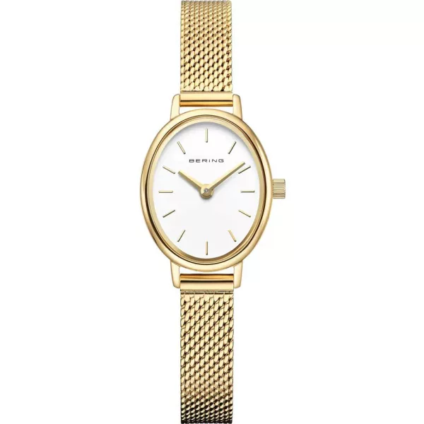 Bering Classic orologio da donna 11020-334, quadrante bianco, cinturino in acciaio inossidabile oro