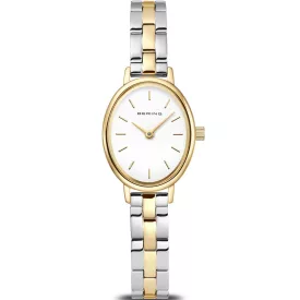 Bering Classic orologio da donna 11020-714, quadrante bianco, cinturino in acciaio inossidabile oro