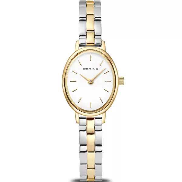 Bering Classic orologio da donna 11020-714, quadrante bianco, cinturino in acciaio inossidabile oro