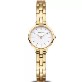 Bering Classic orologio da donna 11022-734, quadrante bianco, cinturino in acciaio inossidabile oro
