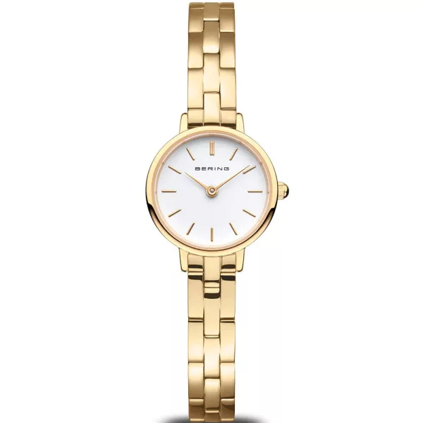 Bering Classic orologio da donna 11022-734, quadrante bianco, cinturino in acciaio inossidabile oro
