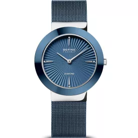 Bering Ceramic orologio da donna 11435-307, cinturino in acciaio inossidabile blu