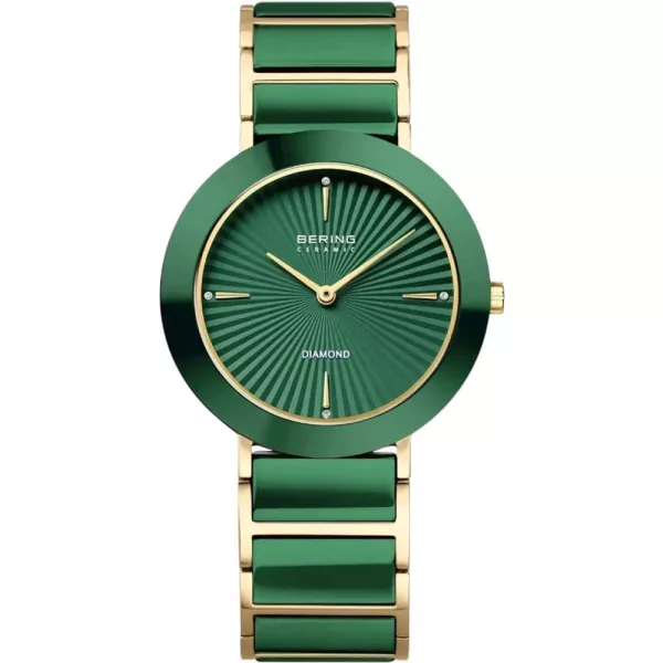 Bering Ceramic orologio da donna 11435-738, cinturino in acciaio inossidabile oro