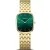 Bering Classic orologio da donna 12526-738, quadrante verde, cinturino in acciaio inossidabile oro