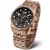 Vostok Europe Vilnelė orologio da donna JS20-125B751-B, quadrante nero, cinturino in acciaio inossidabile oro rosa