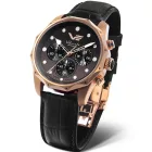 Vostok Europe Vilnelė orologio da donna JS20-125B751-B, quadrante nero, cinturino in acciaio inossidabile oro rosa