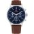 Tommy Hilfiger Tyson orologio da uomo TH1710585, quadrante blu, cinturino in pelle marrone