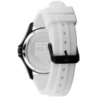 Tommy Hilfiger Bruce orologio da uomo TH1710740, quadrante nero, cinturino in silicone bianco