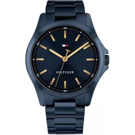 Tommy Hilfiger Bruce orologio da uomo TH1710742, quadrante blu, cinturino in acciaio inossidabile blu