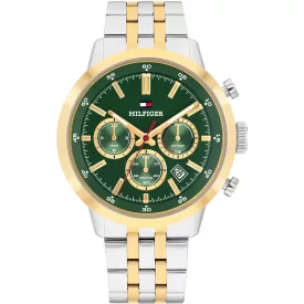 Tommy Hilfiger Kent orologio da uomo TH1710754, quadrante verde, cinturino in acciaio inossidabile argento