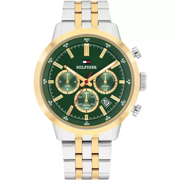 Tommy Hilfiger Kent orologio da uomo TH1710754, quadrante verde, cinturino in acciaio inossidabile argento