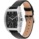Tommy Hilfiger Oxford orologio da uomo TH1710761, quadrante nero, cinturino in pelle nero