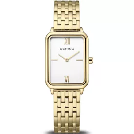Bering Classic orologio da donna 17423-734, quadrante bianco, cinturino in acciaio inossidabile oro