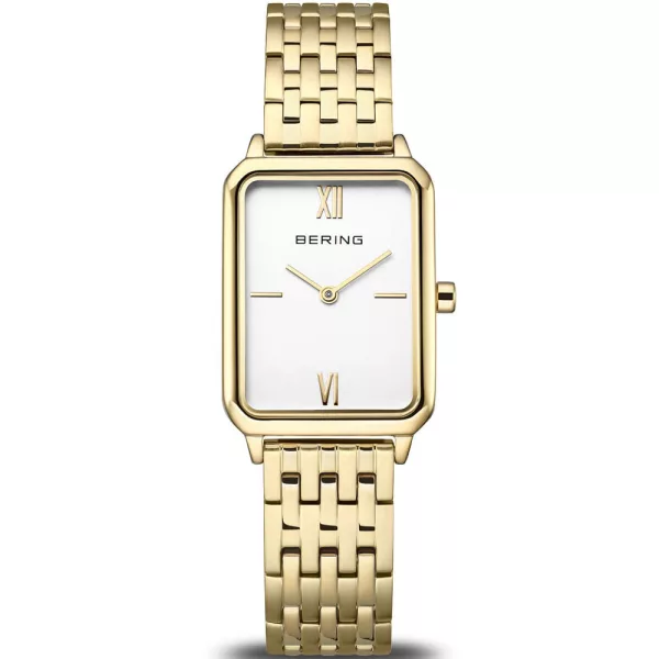 Bering Classic orologio da donna 17423-734, quadrante bianco, cinturino in acciaio inossidabile oro