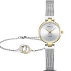 Bering Classic 15th Anniversary orologio da donna set 17724-010-GWP, cinturino in acciaio inossidabile argento