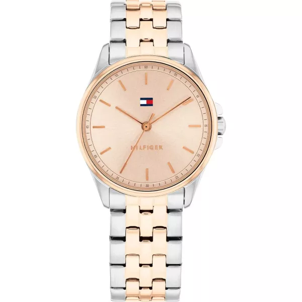Tommy Hilfiger Jade orologio da donna TH1782772, quadrante oro rosa, cinturino in acciaio inossidabile argento