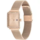 Tommy Hilfiger Tea Square orologio da donna TH1782792, quadrante oro rosa, cinturino in acciaio inossidabile oro rosa