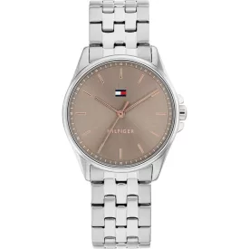 Tommy Hilfiger Jade orologio da donna TH1782801, quadrante marrone, cinturino in acciaio inossidabile argento