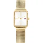 Tommy Hilfiger Tea orologio da donna TH1782829, quadrante argento, cinturino in acciaio inossidabile oro