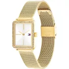 Tommy Hilfiger Tea orologio da donna TH1782829, quadrante argento, cinturino in acciaio inossidabile oro