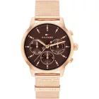 Tommy Hilfiger Blake orologio da donna TH1782864, quadrante marrone, cinturino in acciaio inossidabile oro rosa