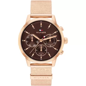 Tommy Hilfiger Blake orologio da donna TH1782864, quadrante marrone, cinturino in acciaio inossidabile oro rosa