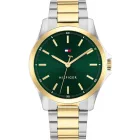 Tommy Hilfiger Bruce orologio da uomo TH1792192, quadrante verde, cinturino in acciaio inossidabile argento