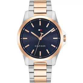 Tommy Hilfiger Bruce orologio da uomo TH1792193, quadrante blu, cinturino in acciaio inossidabile argento