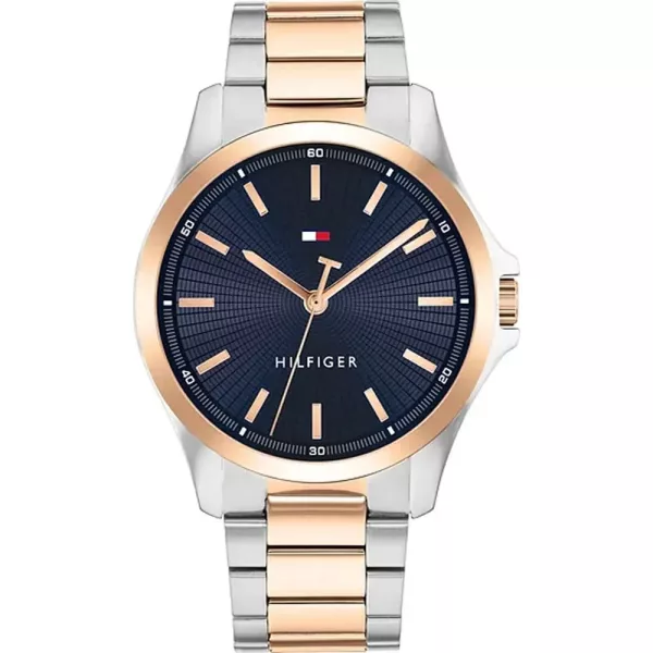 Tommy Hilfiger Bruce orologio da uomo TH1792193, quadrante blu, cinturino in acciaio inossidabile argento