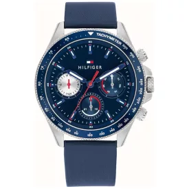 Tommy Hilfiger Clark orologio da uomo TH1792209, quadrante blu, cinturino in pelle blu