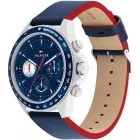 Tommy Hilfiger Clark orologio da uomo TH1792209, quadrante blu, cinturino in pelle blu