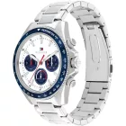 Tommy Hilfiger Clark orologio da uomo TH1792238, quadrante bianco, cinturino in acciaio inossidabile argento