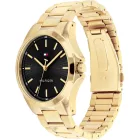 Tommy Hilfiger Bruce orologio da uomo TH1792241, quadrante nero, cinturino in acciaio inossidabile oro