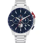 Tommy Hilfiger Bank orologio da uomo TH1792261, quadrante blu, cinturino in acciaio inossidabile argento