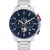Tommy Hilfiger Bank orologio da uomo TH1792261, quadrante blu, cinturino in acciaio inossidabile argento