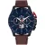Tommy Hilfiger Bank orologio da uomo TH1792268, quadrante blu, cinturino in pelle marrone