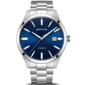 Bering Automatic orologio da uomo 19842-707, quadrante blu, cinturino in acciaio inossidabile argento