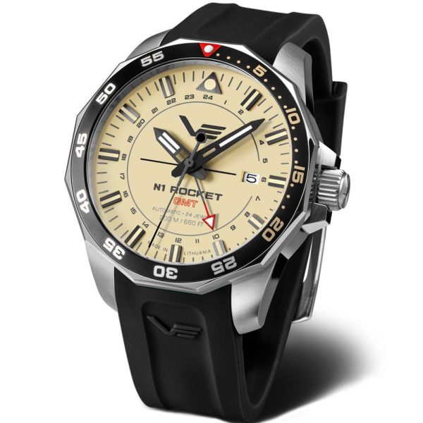 Vostok Europe N1 Rocket GMT orologio da uomo NH34A-225A713-SBLK