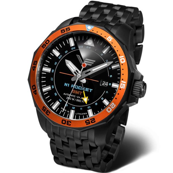 Vostok Europe N1 Rocket GMT orologio da uomo NH34A-225C714-B