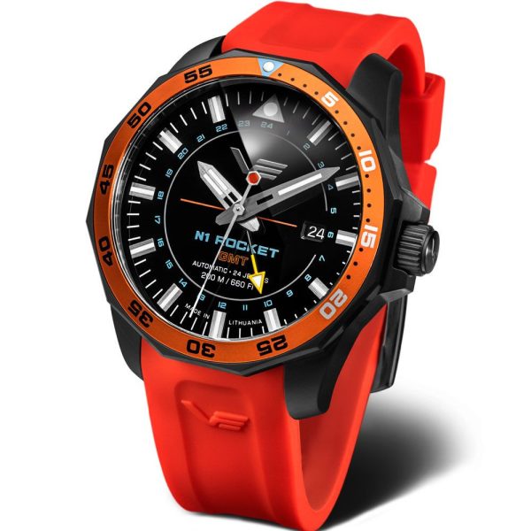Vostok Europe N1 Rocket GMT orologio da uomo NH34A-225C714-SR