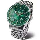 Vostok Europe Batiscafos orologio da uomo PX84-511A770-B, quadrante verde, cinturino in acciaio inossidabile argento