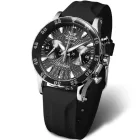 Vostok Udiné orologio da donna VK64-515A523, quadrante nero, cinturino in silicone nero